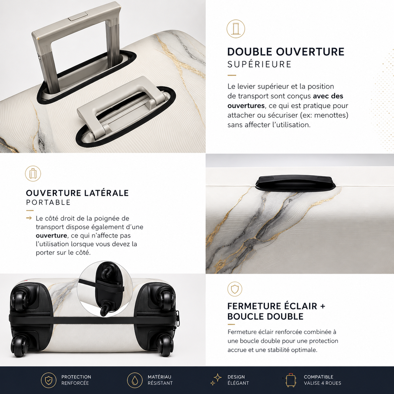Housse de valise personnalisée avec ta photo — protection premium, identifiable en 1 seconde