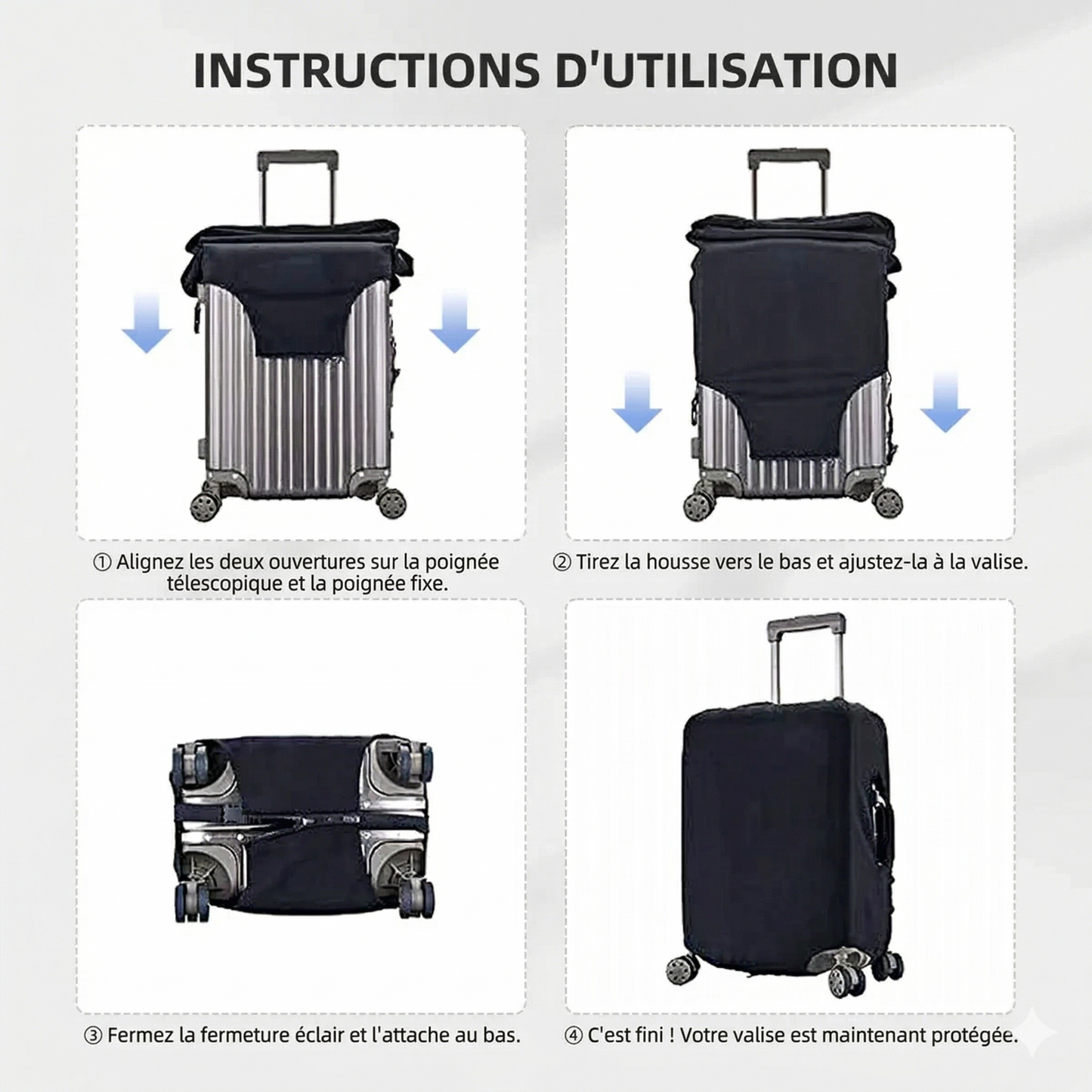 Housse de valise personnalisée avec ta photo — protection premium, identifiable en 1 seconde